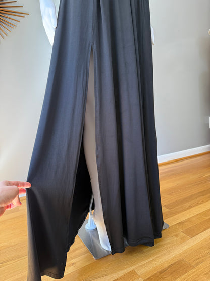 Lulu’s - Black Sultry Backless Maxi Dress