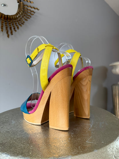 Jean-Michel Cazabat - Multicolor Block Heel Sandals