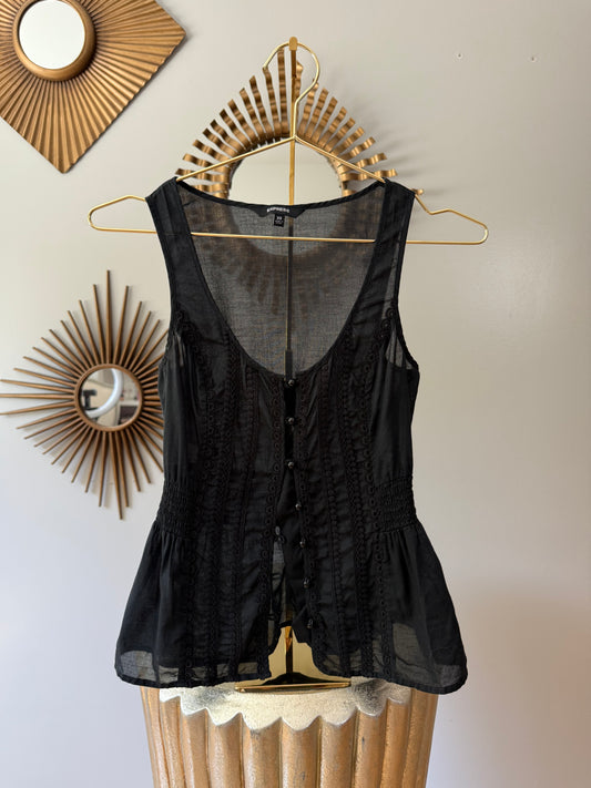 Express - Black Sleeveless Top