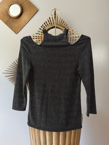 No Boundaries - Black Cold Shoulder Top