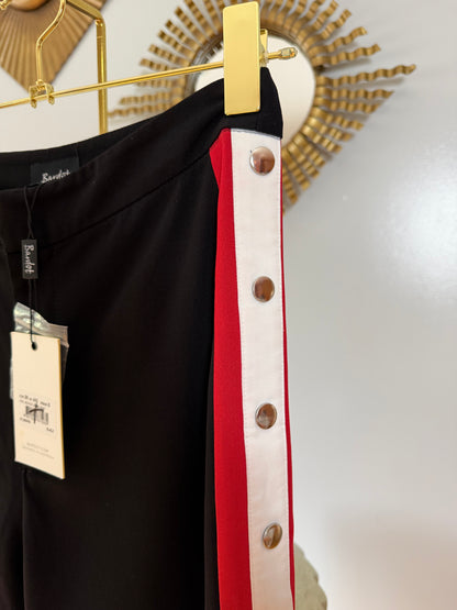 Bardot - Black Side Stripe Snap Track Pant