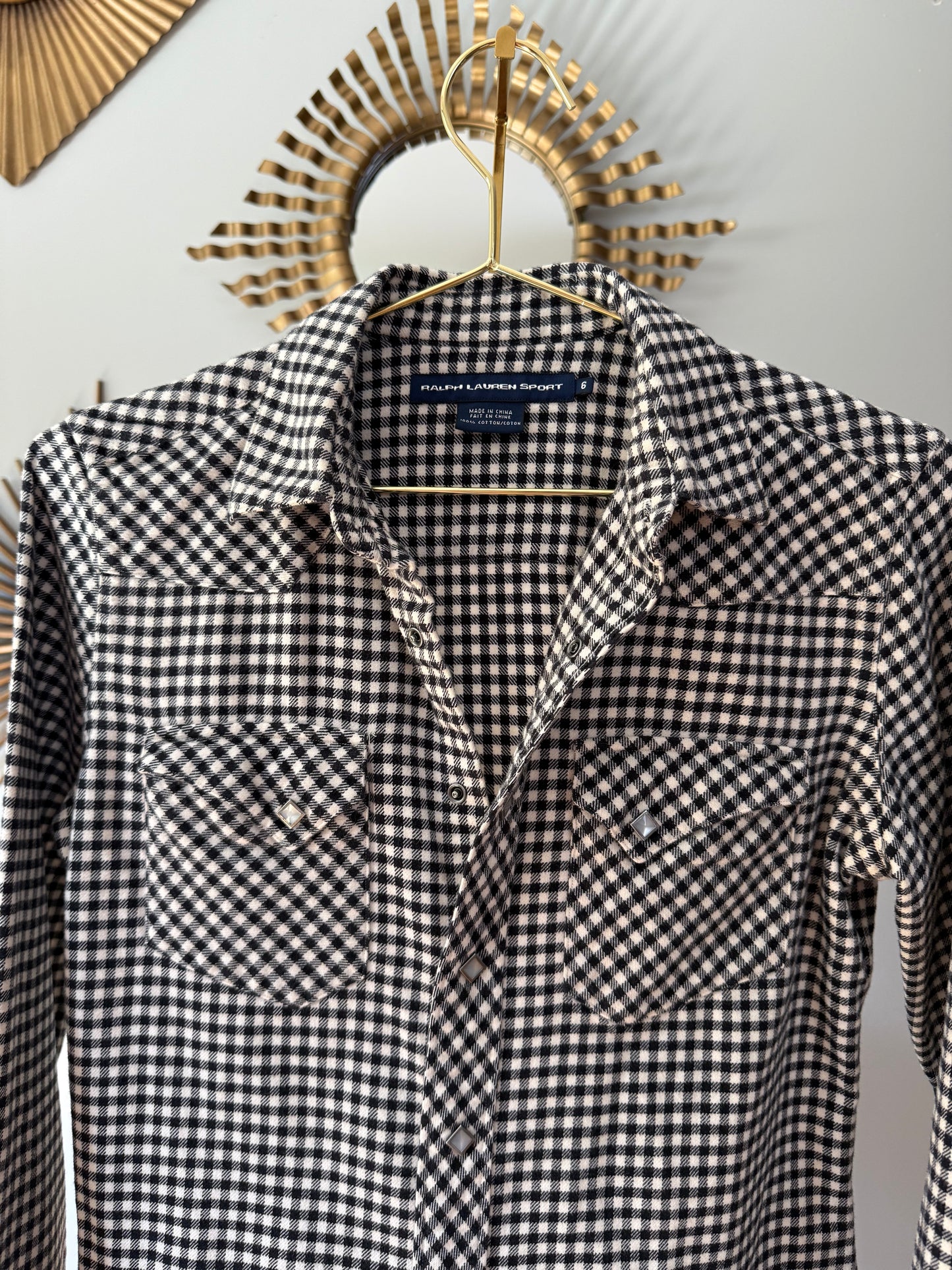 Ralph Lauren Sport - Black Plaid Long Sleeve Shirt