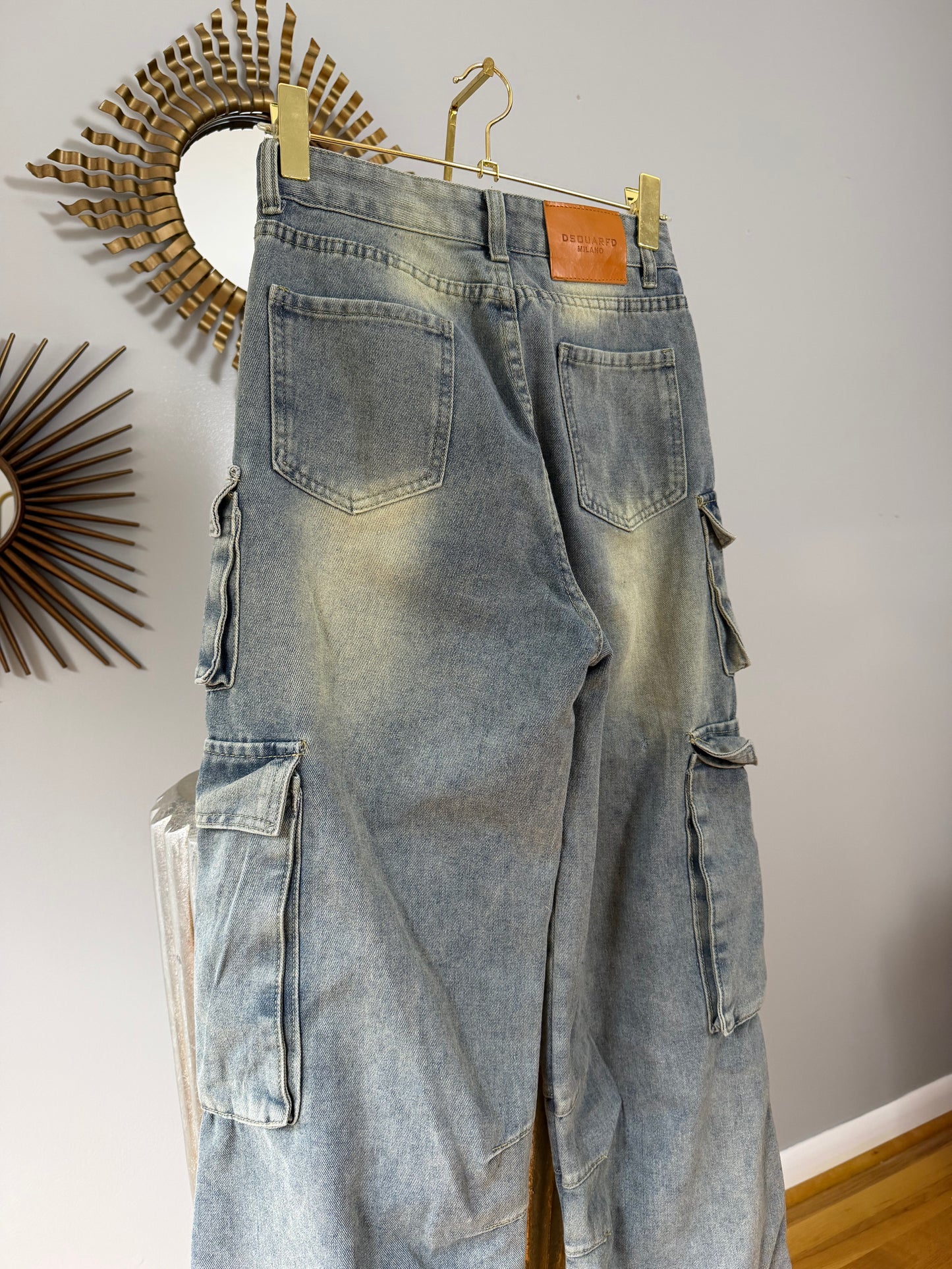 Milano - Blue Cargo High Waist Jeans