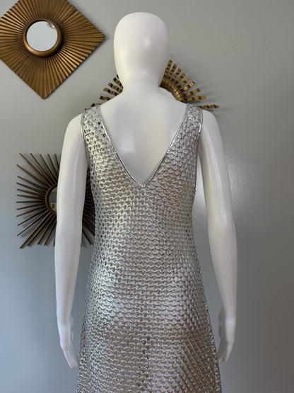 ZARA - Silver Faux Leather Mesh Coverup