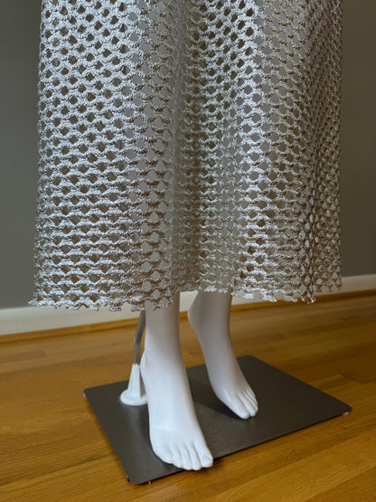 ZARA - Silver Faux Leather Mesh Coverup