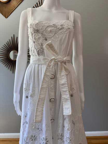 Dolce & Gabbana - Vintage Embroidered White Summer Dress