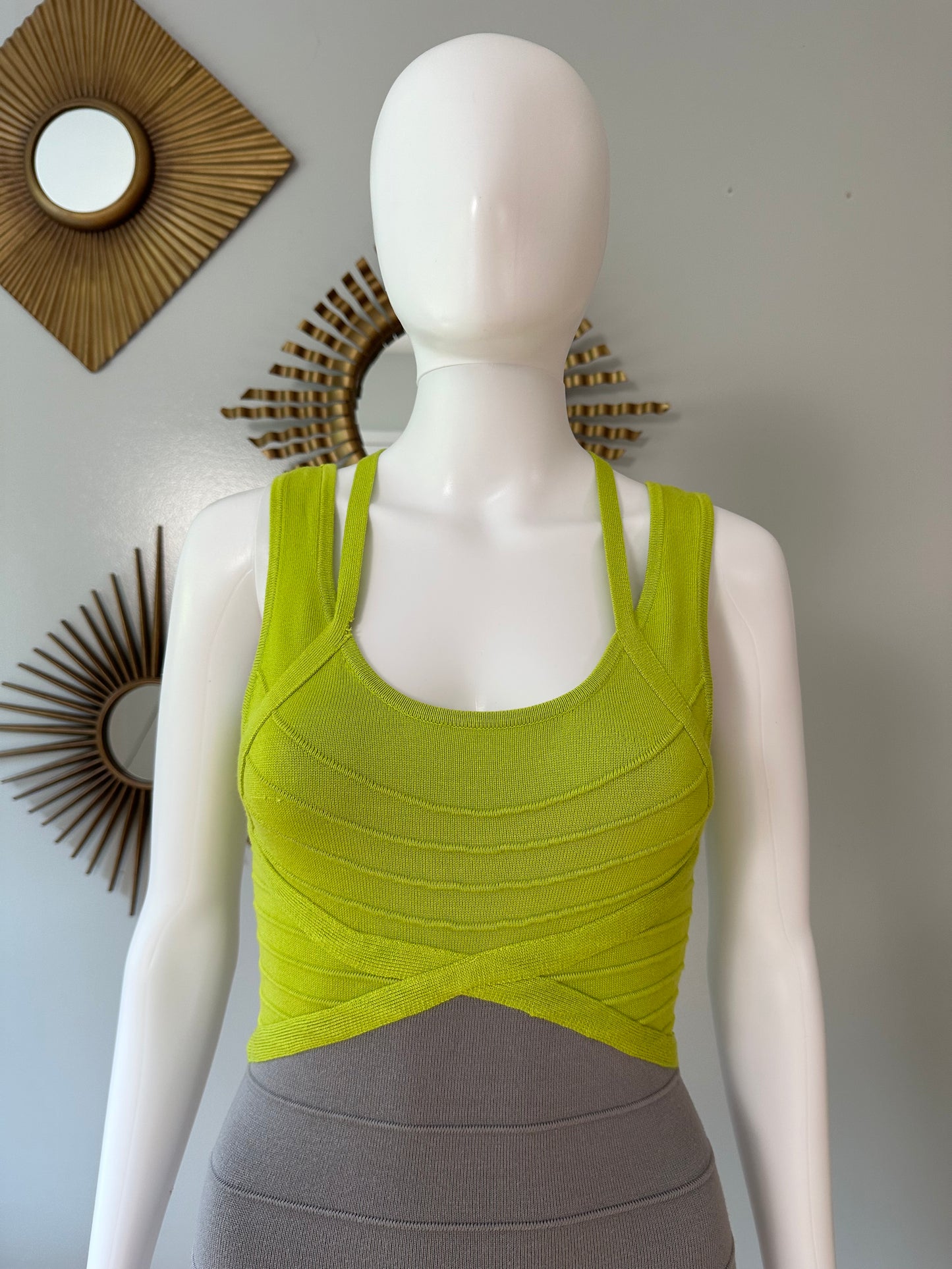 Wow Couture - Green Open Back Bandage Dress