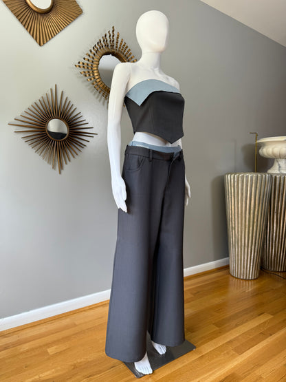 La Lune Du Ciel - Grey Tube Top & Pants Set