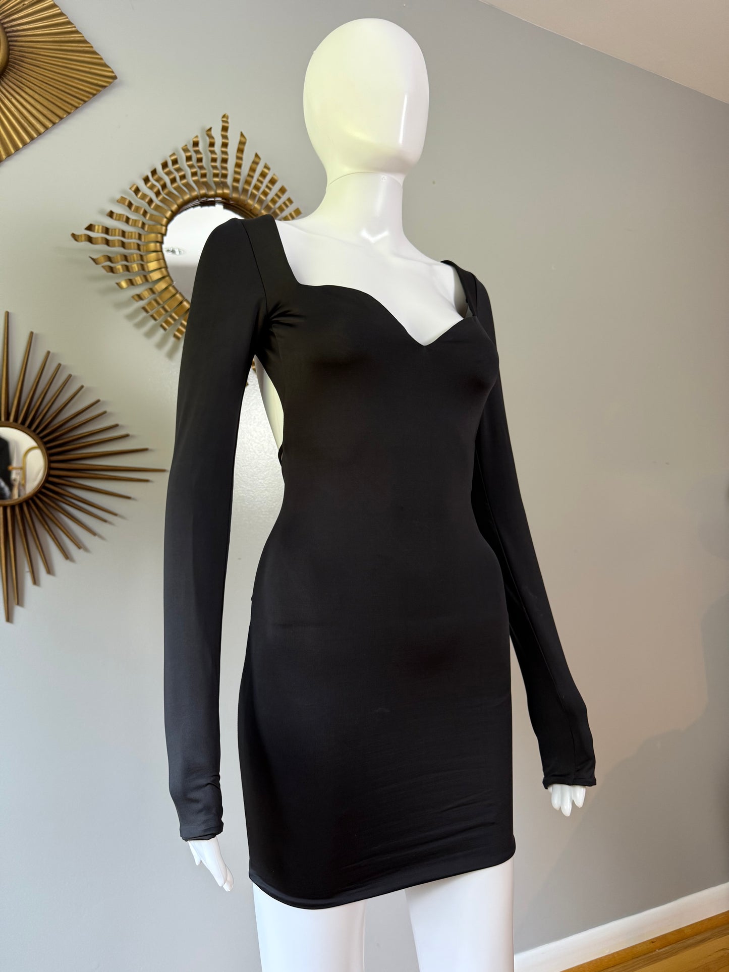 Oh Polly - Black Delmenza Backless Dress