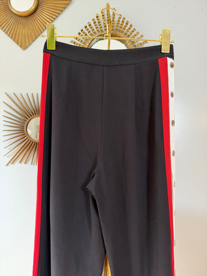 Bardot - Black Side Stripe Snap Track Pant