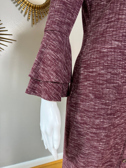 Lulu’s - Burgundy Ribbed Button Up Midi Dress