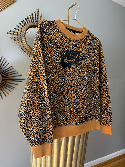 NIKE - Brown Leopard Print Sweatshirt