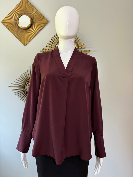 H&M - Burgundy Long Sleeve Top