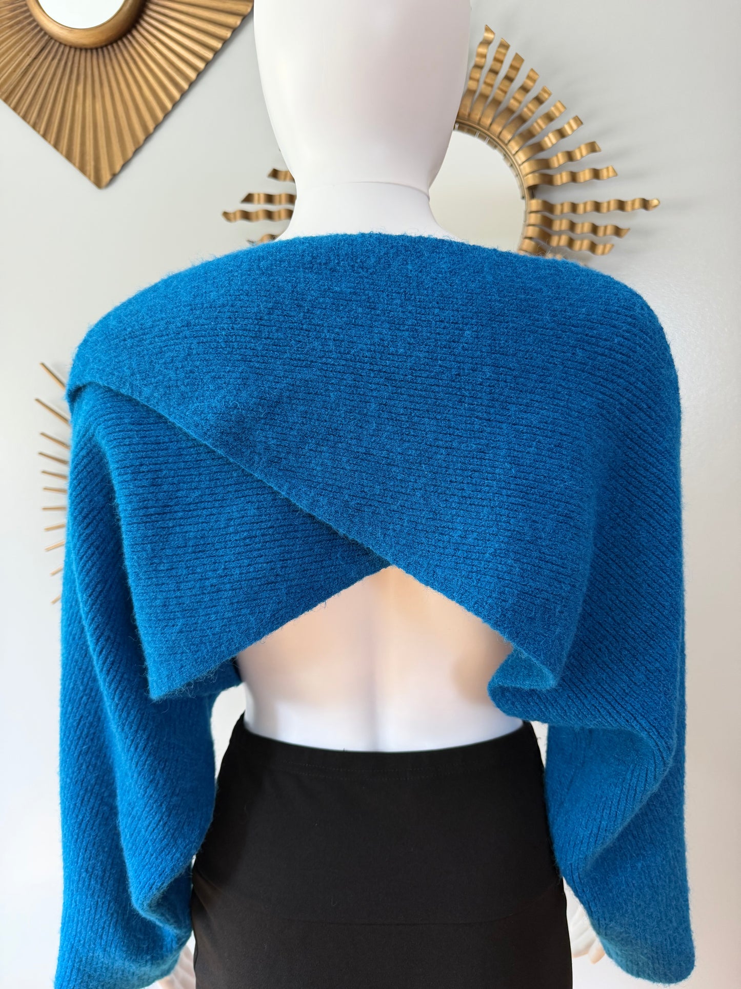 Blue High & Low Sweater