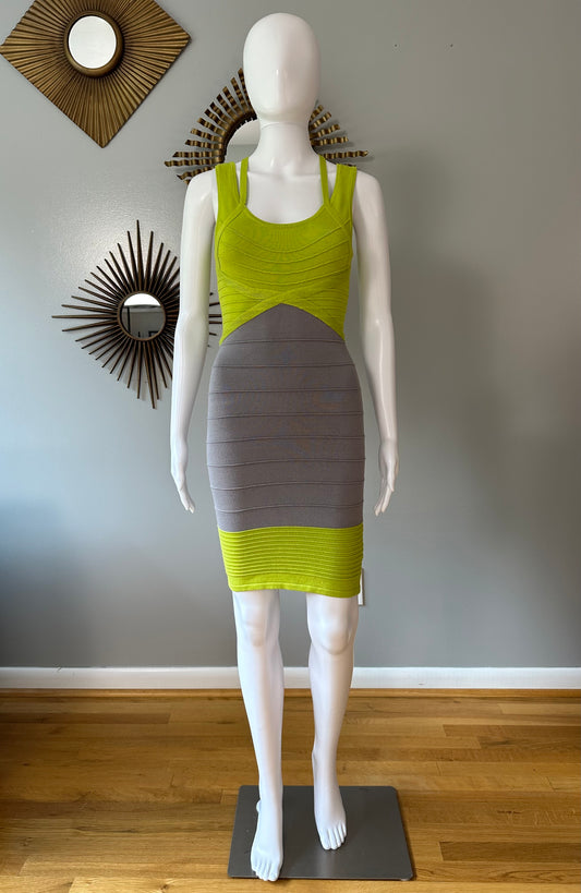Wow Couture - Green Open Back Bandage Dress