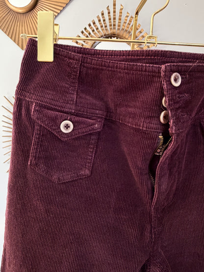 Anthropology- Wine Corduroy Pants