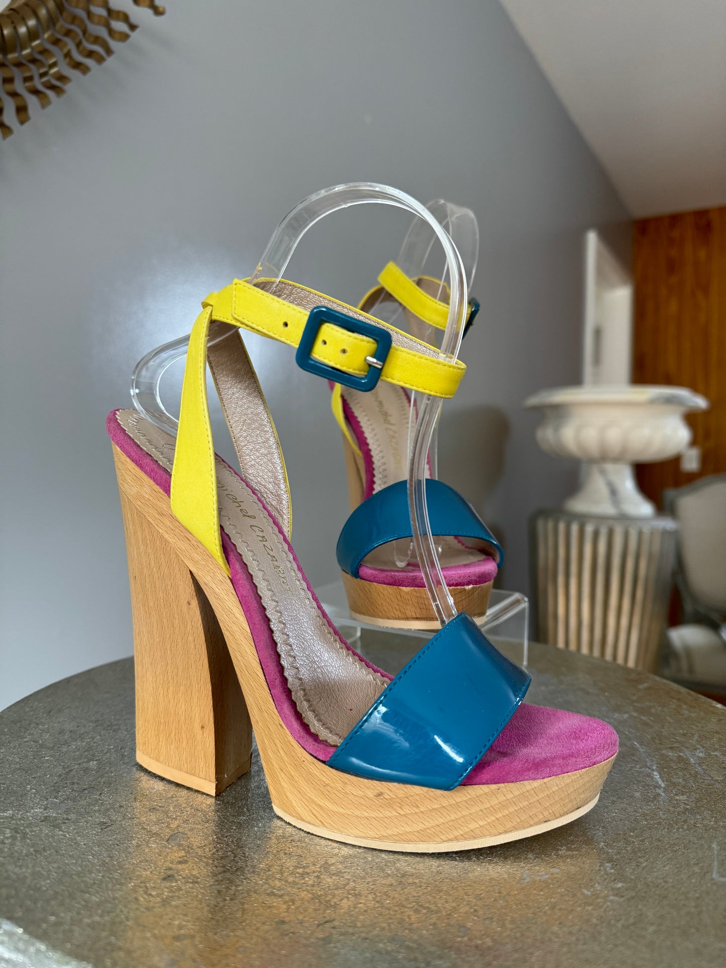 Jean-Michel Cazabat - Multicolor Block Heel Sandals