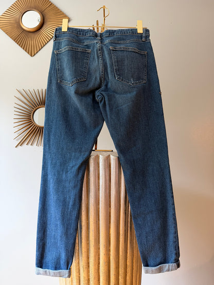 Topshop - Blue Beaded Lucas Moto Jeans