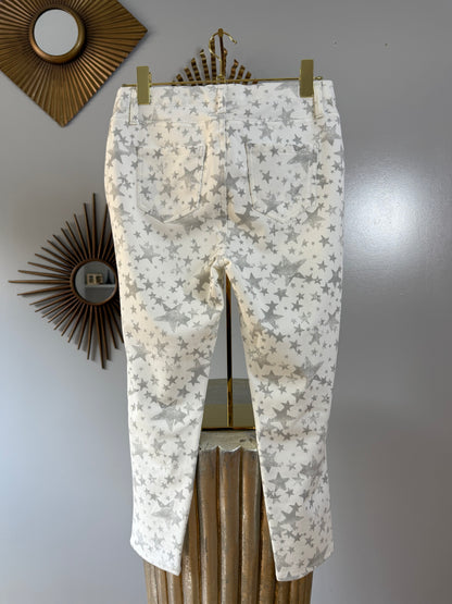 Faded Glory - White Stretch Pants w/ Stars