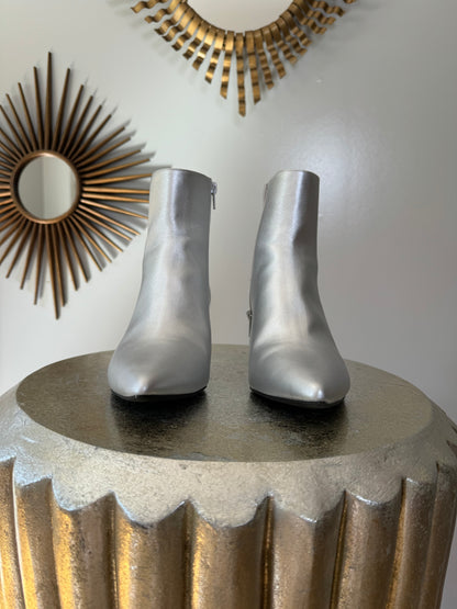 Rachel Zoe - Silver Synthetic Leather Booties