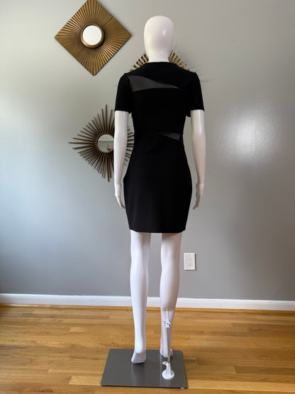 Express - Black Sheer Cutout Dress