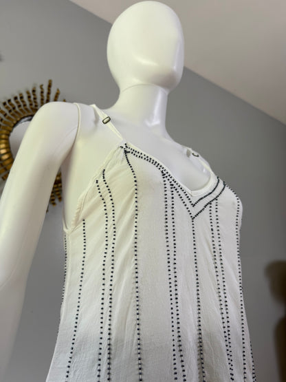 Milkshake- White Beaded Tank Top