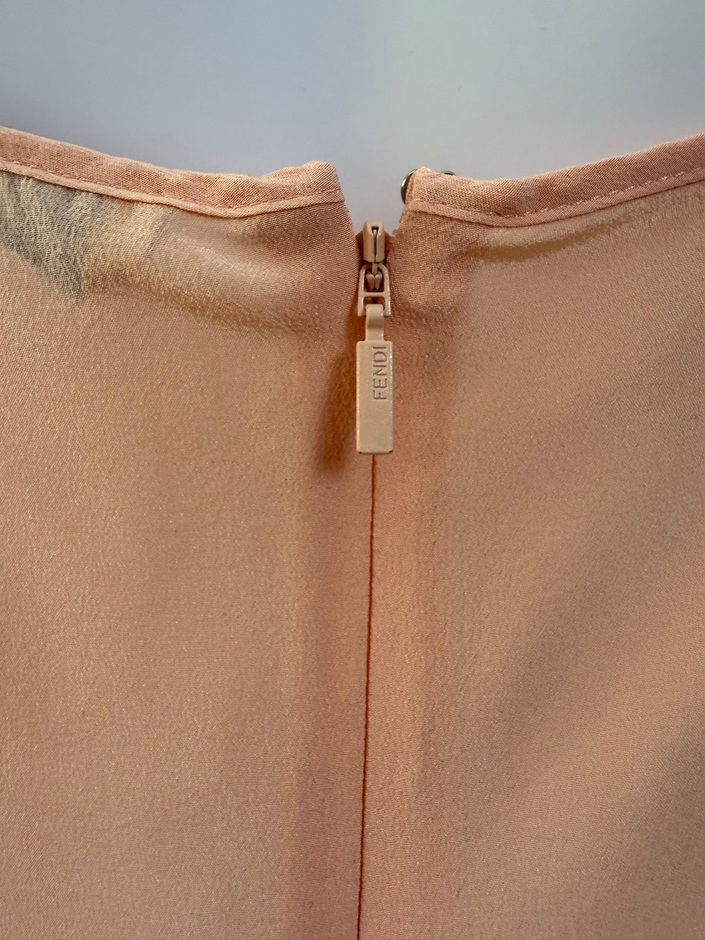 Fendi - Peach Silk Runway Dress 2017