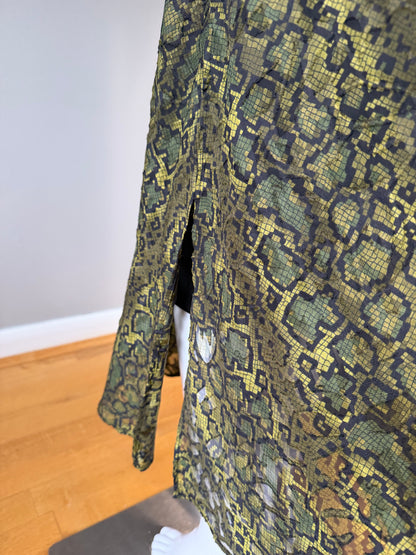 French Connection- Green Aurey Python Maxi Dress