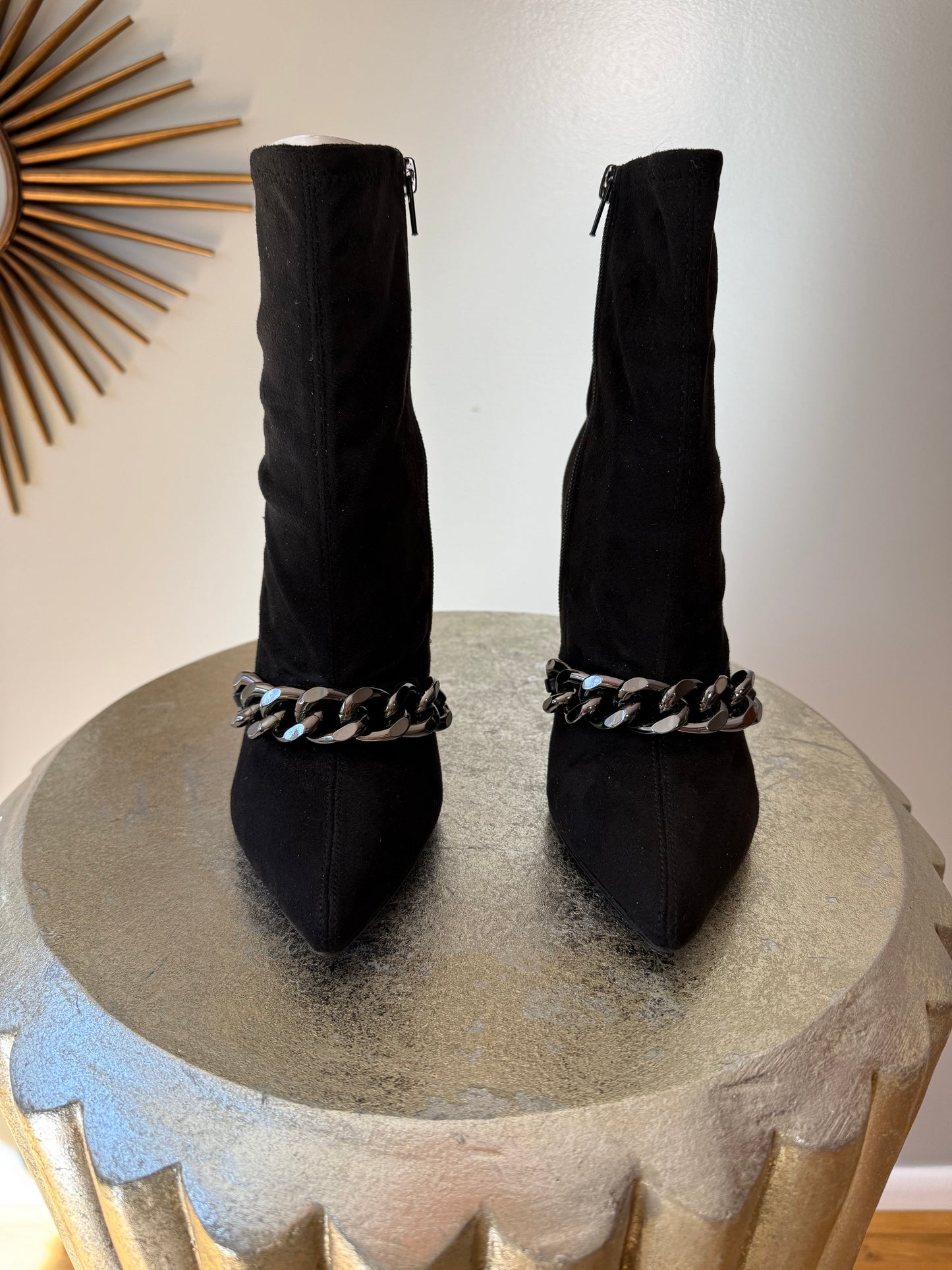 Nine West - Black Chain Booties