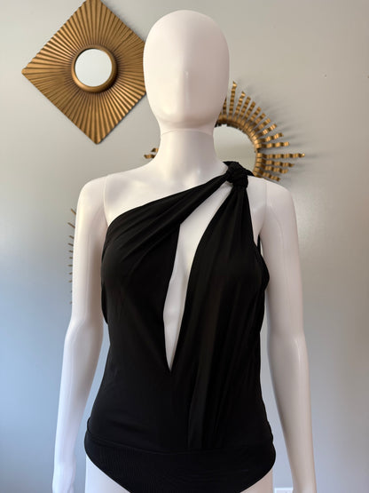 ZARA - Black One Shoulder Cutout Bodysuit