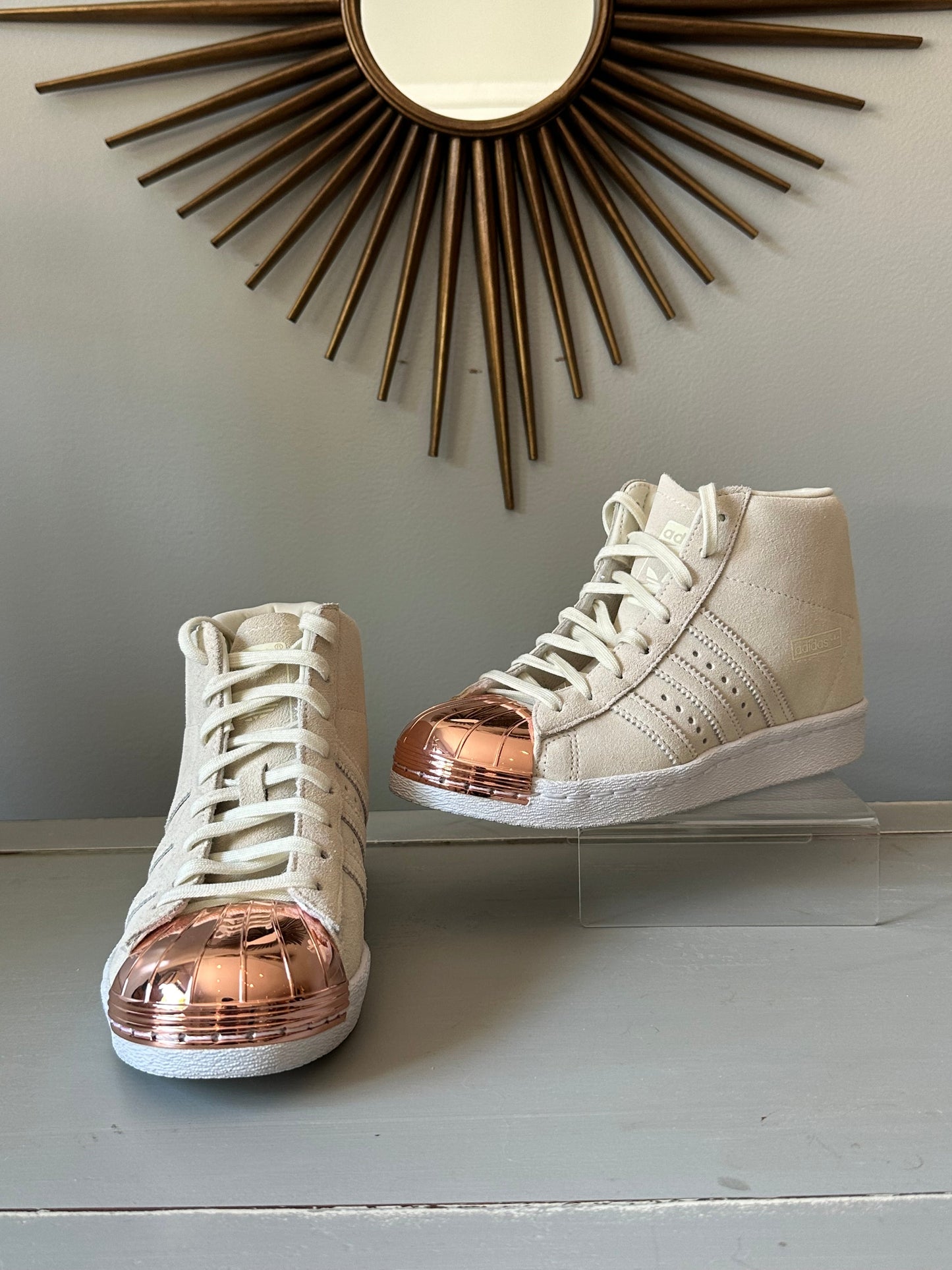 Adidas - Superstar 80’s Rose Gold Metal Toe Cap Sneakers-Chic Couture Closet ATL 