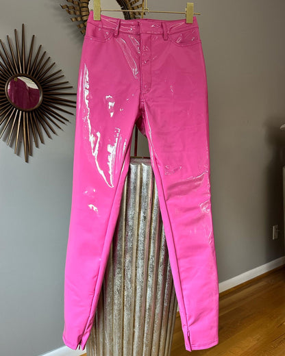 House of CB - Haridan Pink Patent Stretch Vinyl Pants