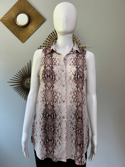 Rachel Zoe - Pink Snakeskin Print Top