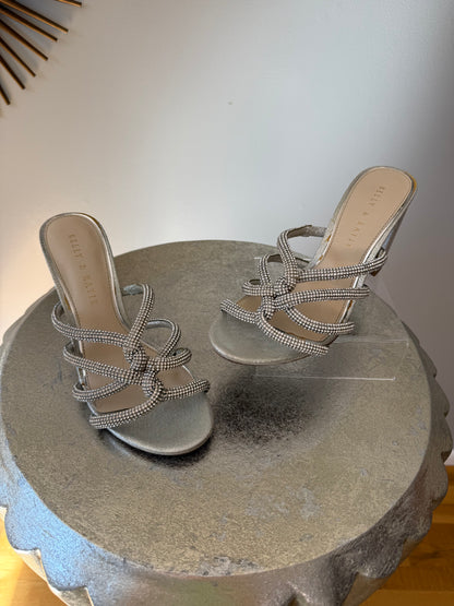 Kelly & Katie - Silver Rhinestone Sandals