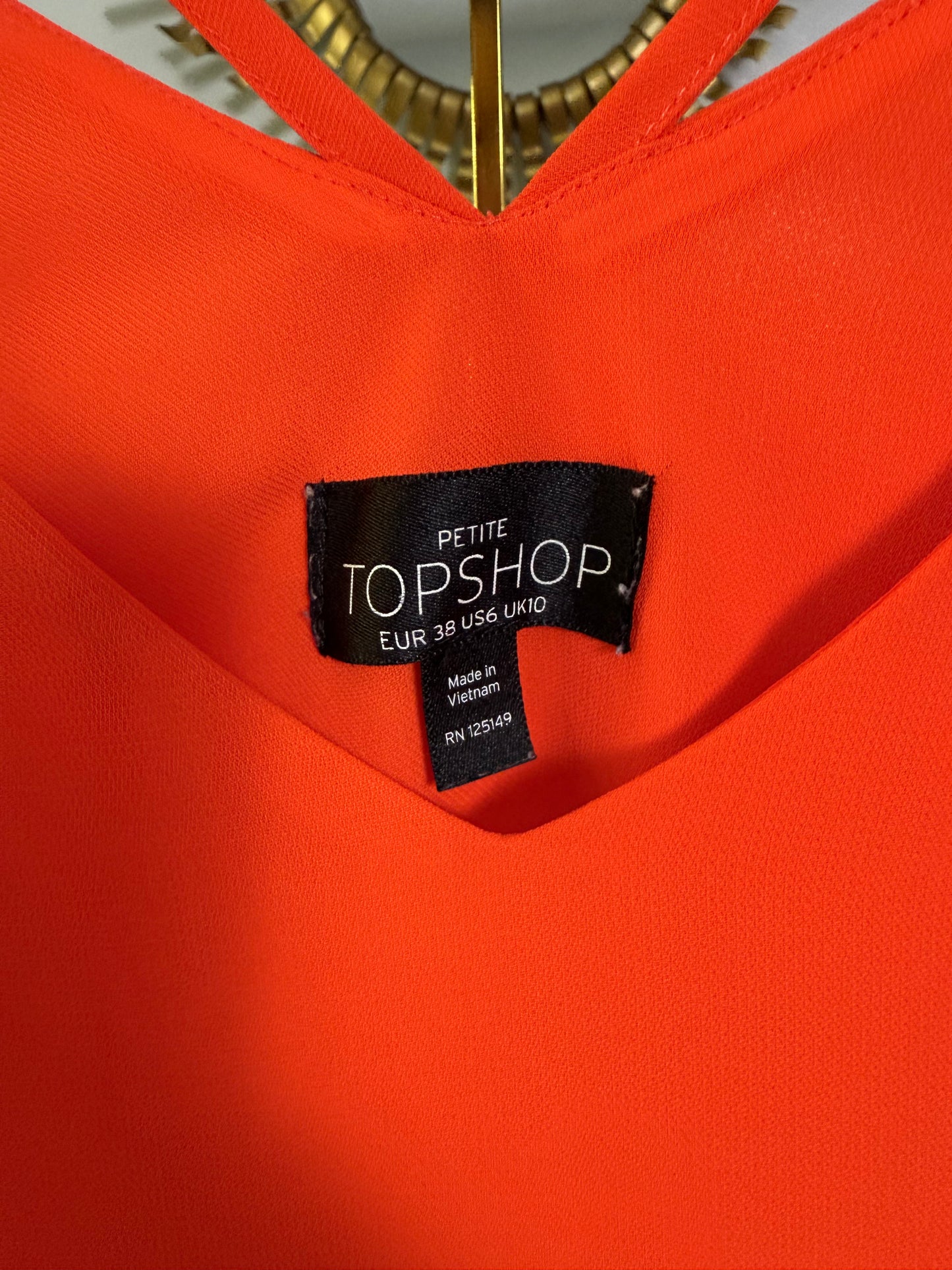 Topshop - Orange Sleeveless Top