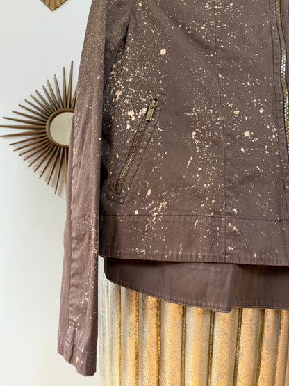 BCBGMaxAzria - Brown Splattered Utility Jacket