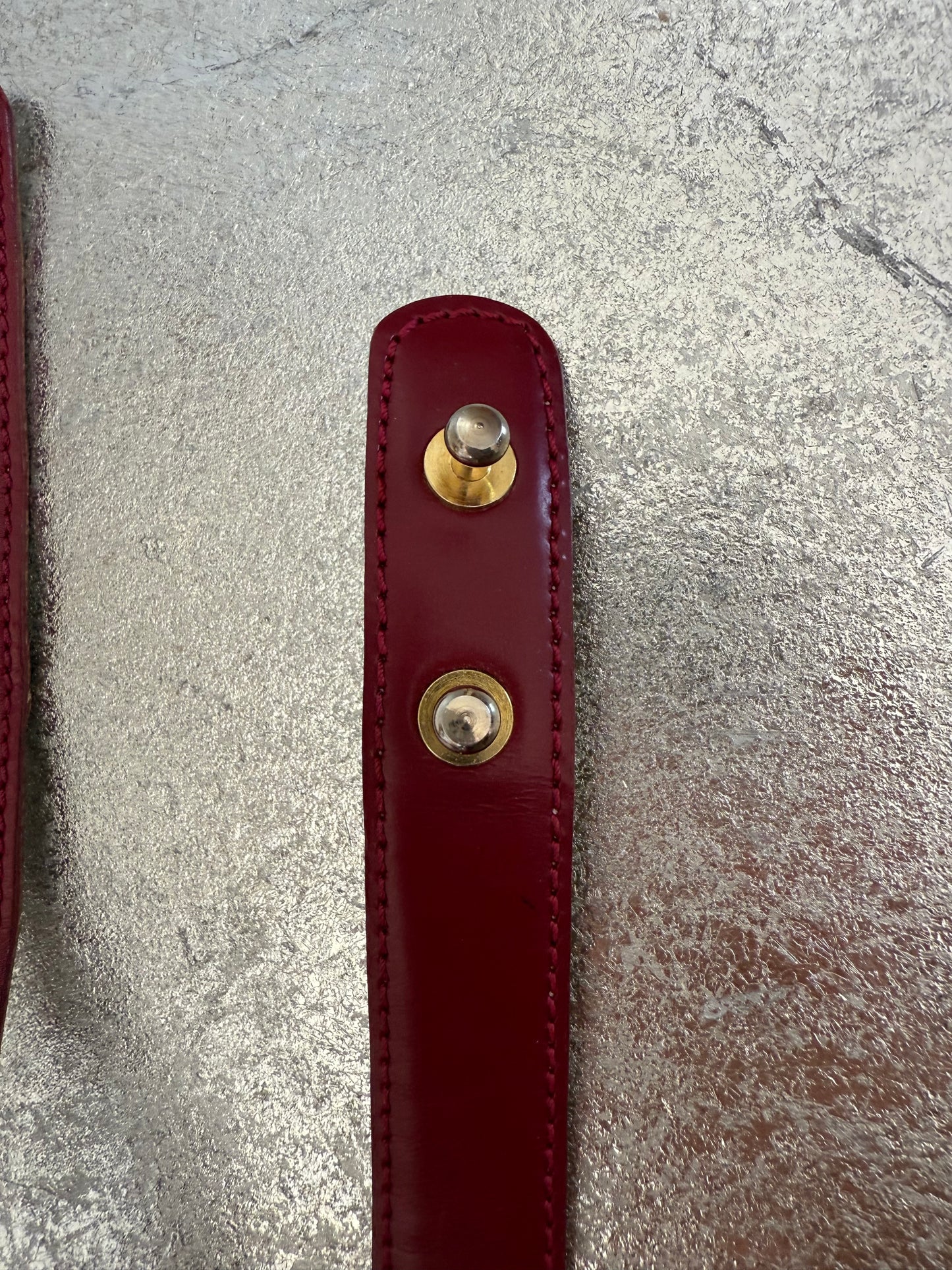 Moschino - Red Leather Heart Buckle Belt