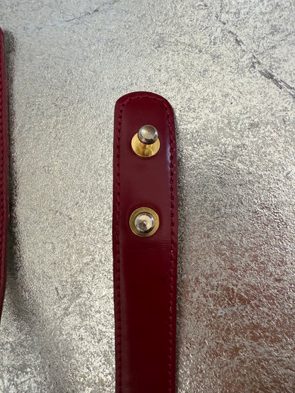 Moschino - Red Leather Heart Buckle Belt