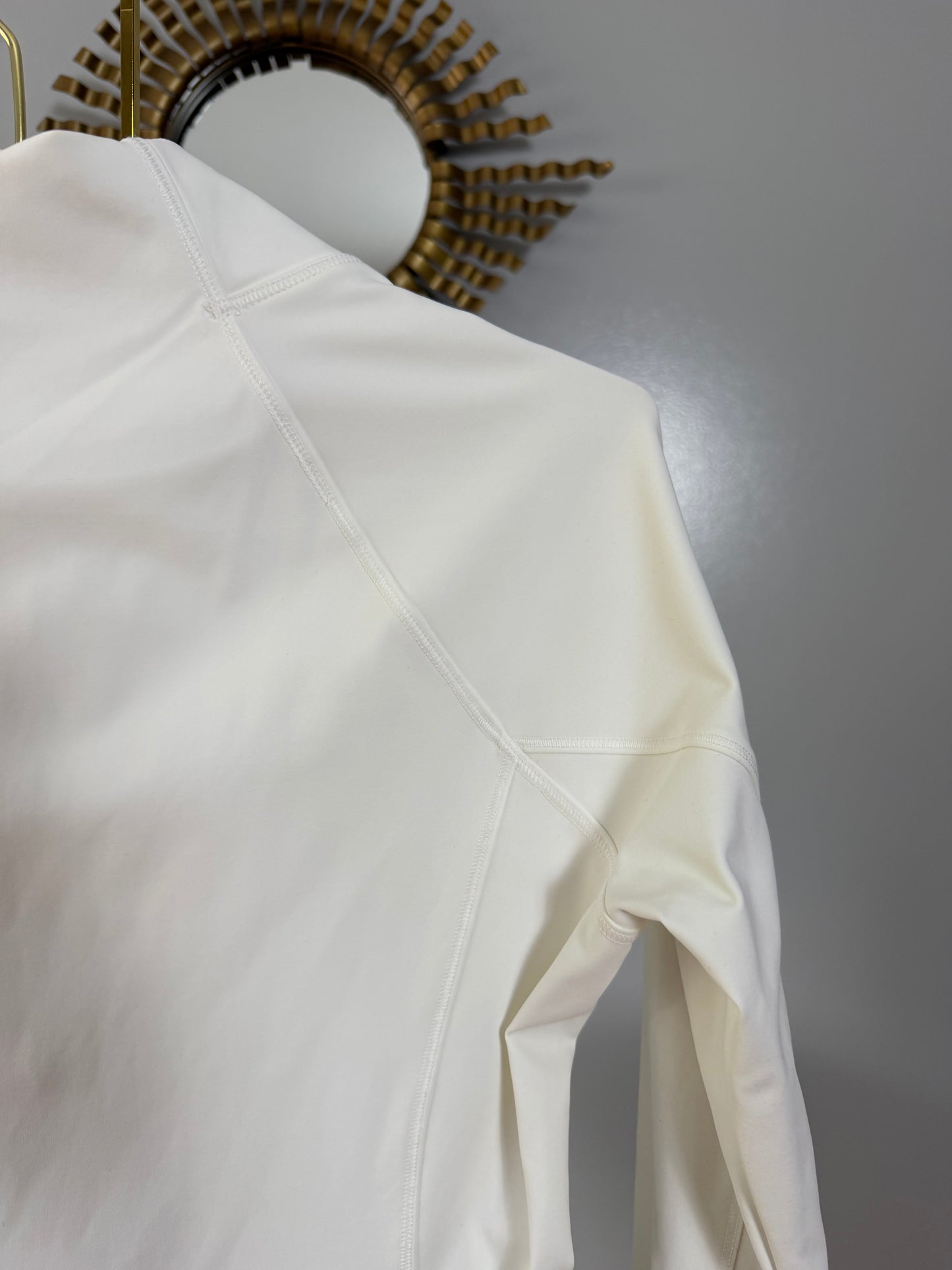 Athleta - White Quater-Zip Performance Pullover