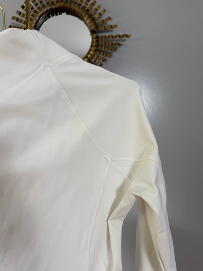 Athleta - White Quater-Zip Performance Pullover