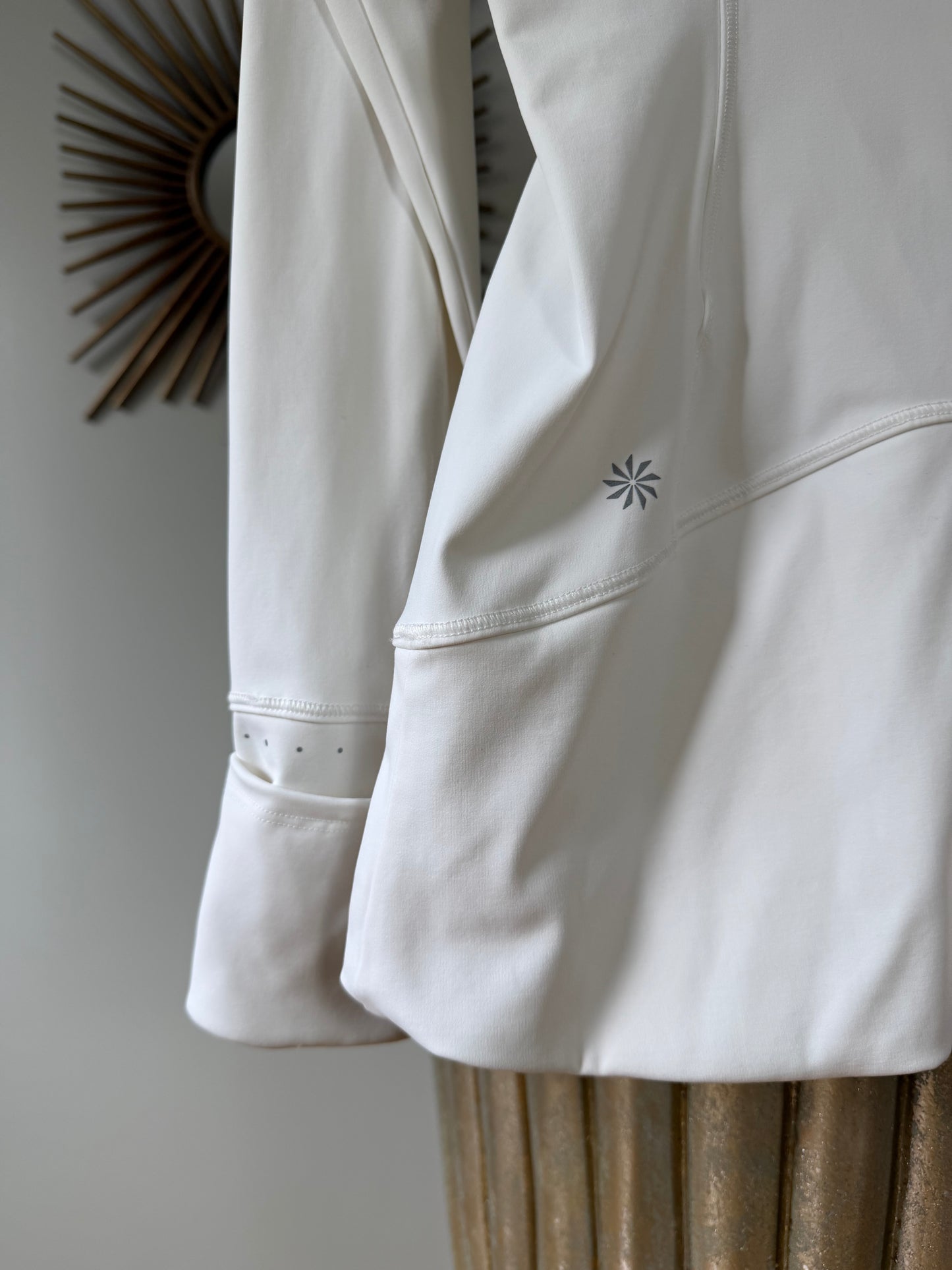 Athleta - White Quater-Zip Performance Pullover