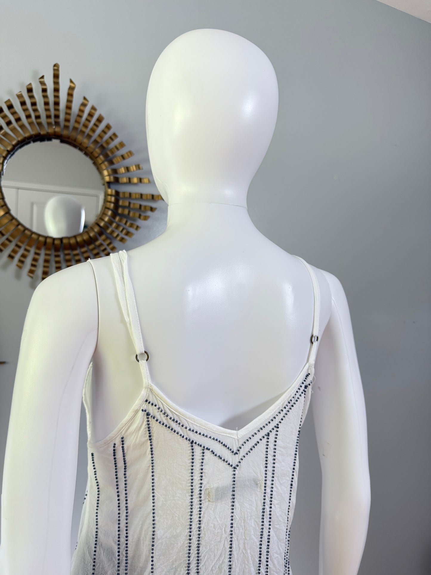 Milkshake- White Beaded Tank Top