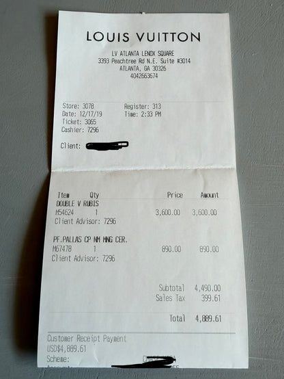 Louis Vuitton - Red Double V Leather Bag