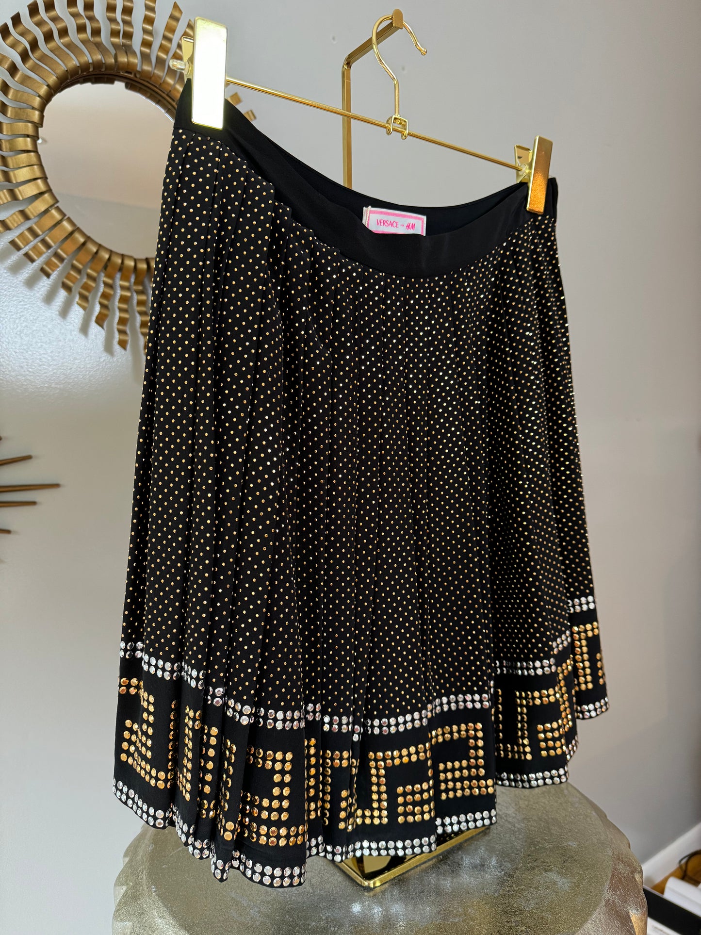 Versace x H&M - Gold & Silver Studded Midi Skirt