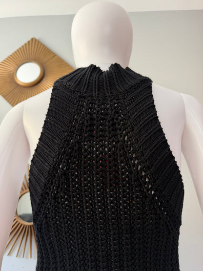 Nasty Gal - Black Knitted Mock Neck Top