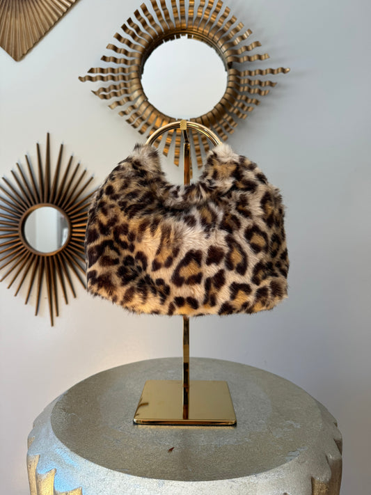 A New Day - Brown Cheetah Print Faux Fur Bag-Chic Couture Closet ATL 