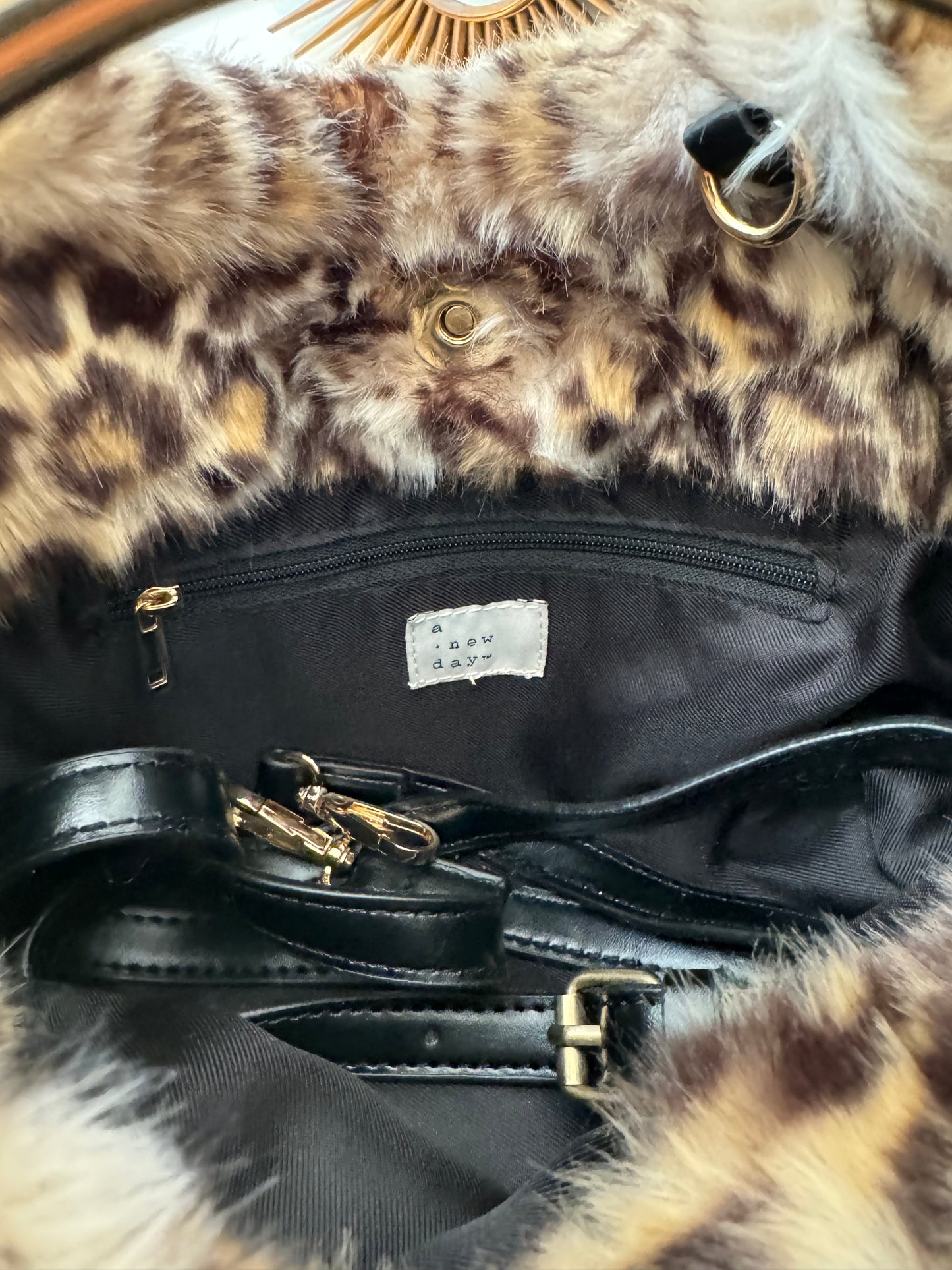 A New Day - Brown Cheetah Print Faux Fur Bag-Chic Couture Closet ATL 