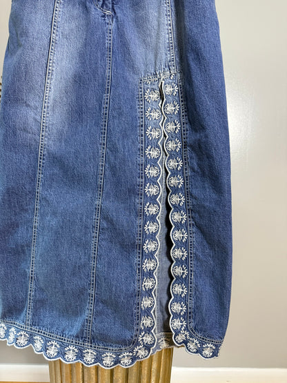 Free People - Blue Denim Kora Maxi Skirt