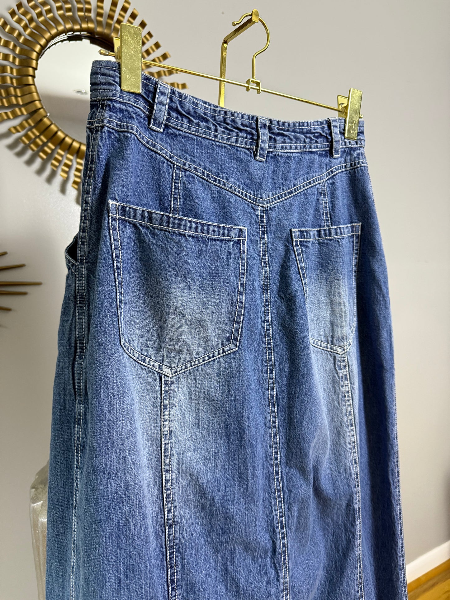 Free People - Blue Denim Kora Maxi Skirt