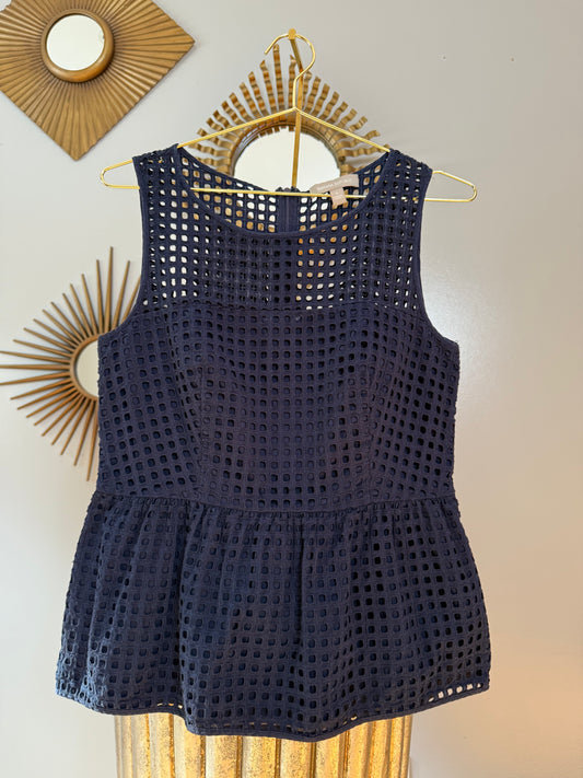 Banana Republic- Blue Peplum Top
